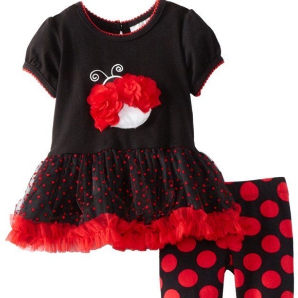 Rare Editions Tutu Dress Legging Set Fall Outfit - Picture 2 of 4